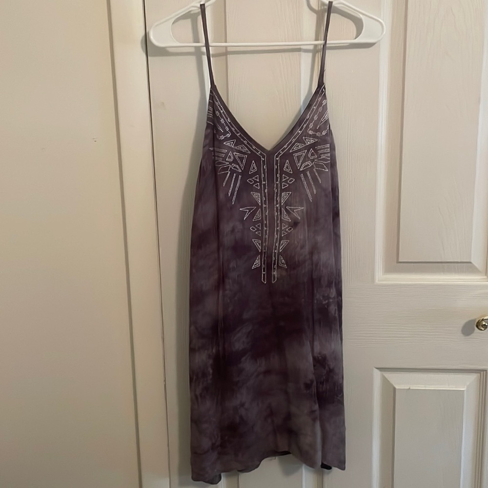 Purple tie dye mini dress. EUC. Brand is TCEC